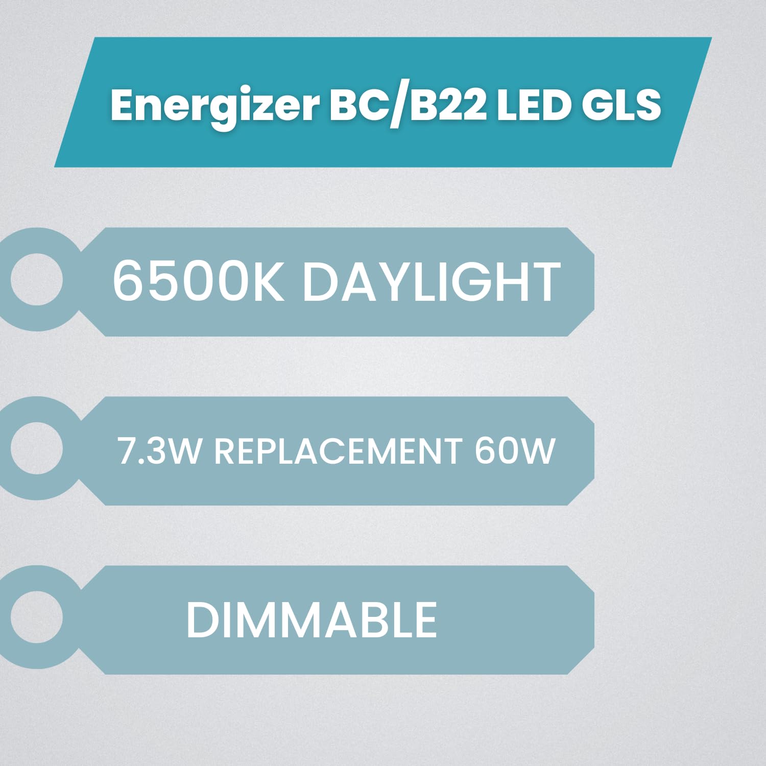 Inspired Essentials B22 Bayonet LED Dimmable Light Bulb, 60W, Daylight, 6500K, 7.3W, 60 Watts Equivalent/Replacement - Image 4