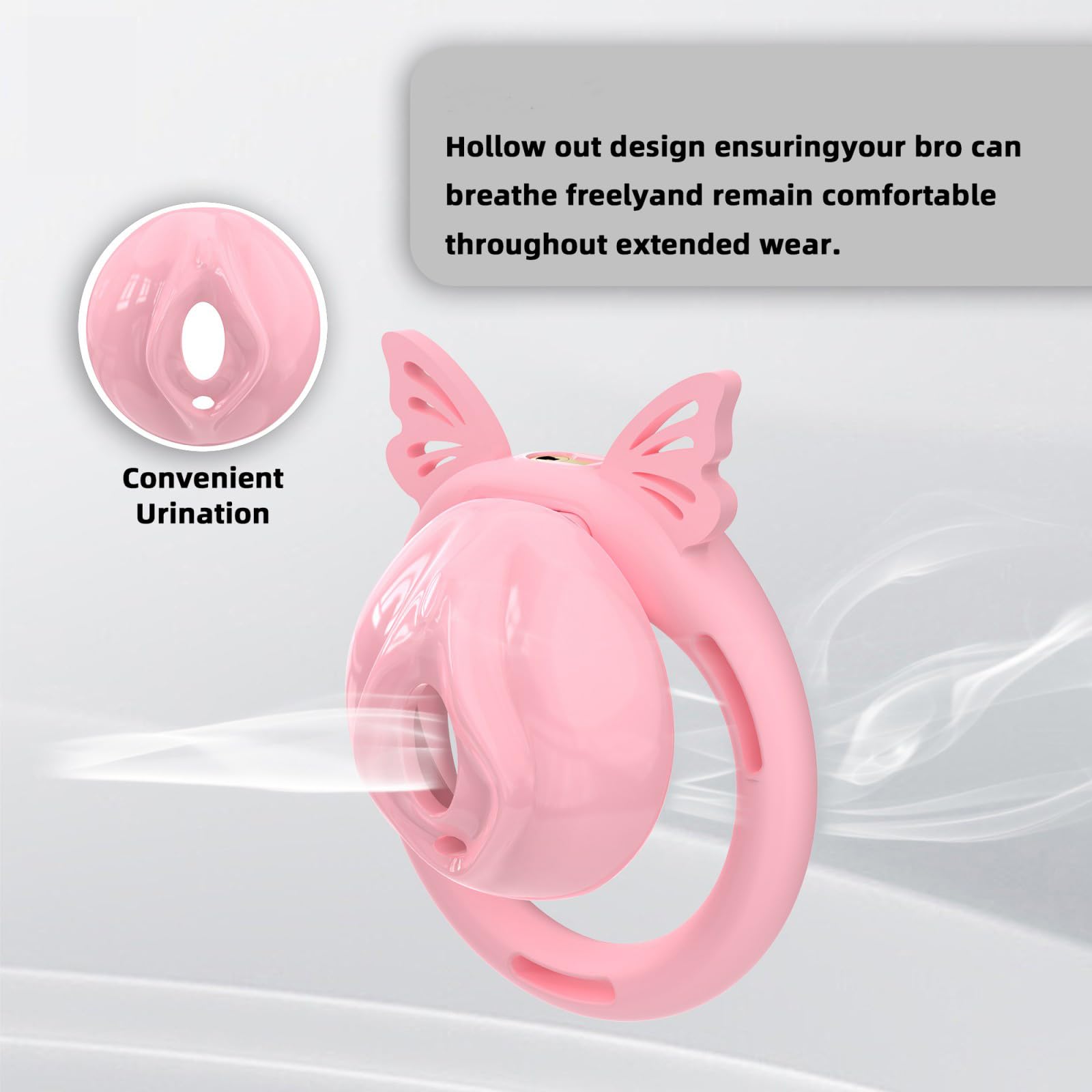 Cage de Chasteté pour Pénis Sex Toys Chastity Cage man en Résine avec Cathéter et 4 Anneaux en Silicone Cage Chastetée Légère avec Serrure Dissimulée et Ceinture pour Bondage le Pénis (A)