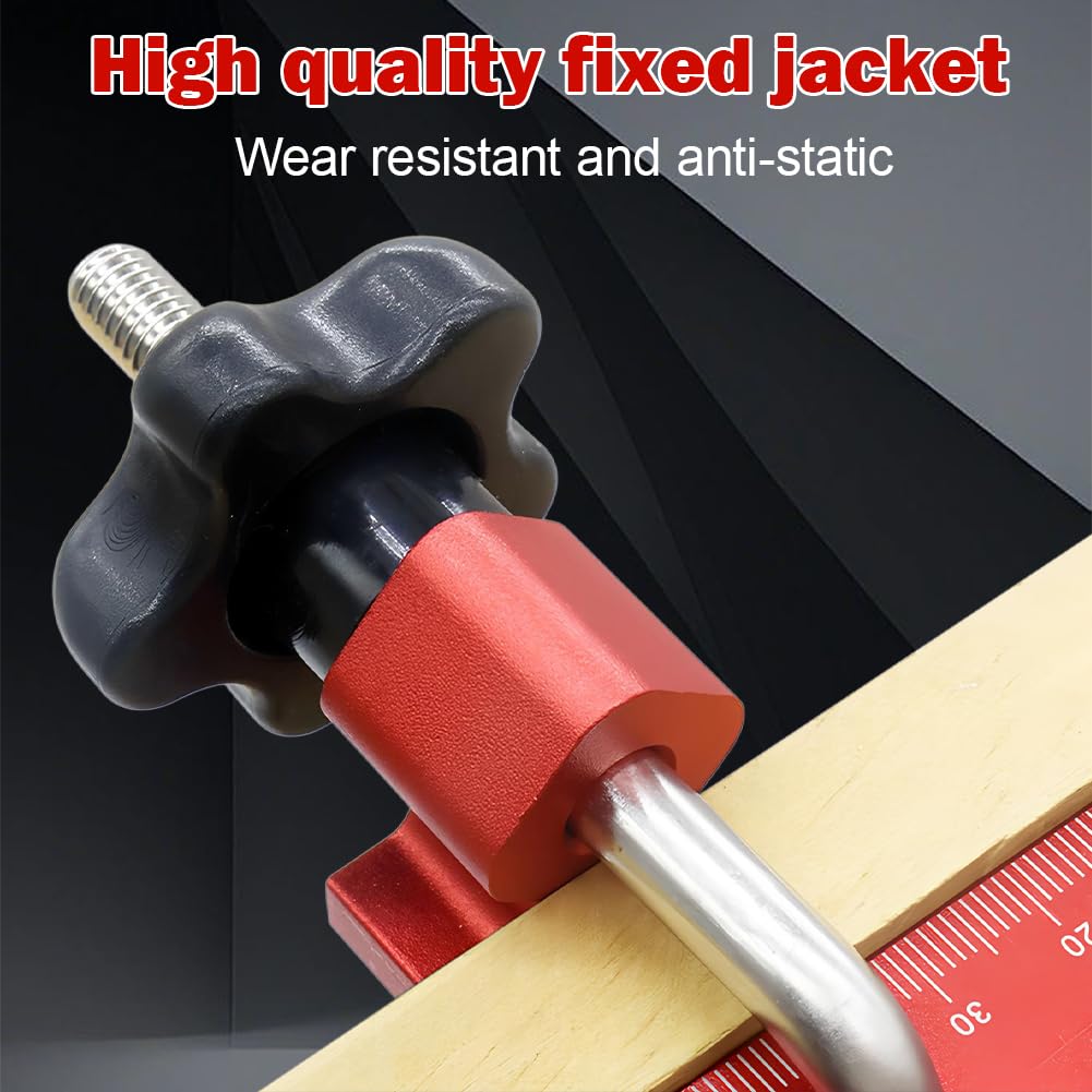 Ángulo de posicionamiento de 90 grados, 2 unidades, pinzas de ángulo recto de aleación de aluminio, tensor de ángulo recto, herramientas de carpintería para carpintería, bricolaje, manualidades, rojo