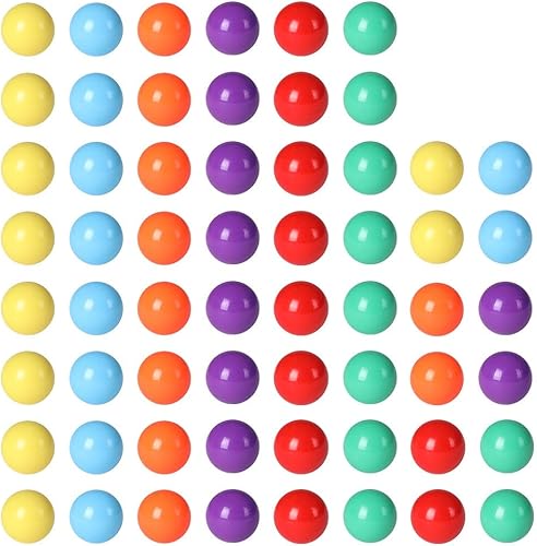 Bolas de repuesto de juego para cuadros chinos, 60 canicas de repuesto de color sólido para canicas, juego de canicas, decoración de bricolaje (5/8