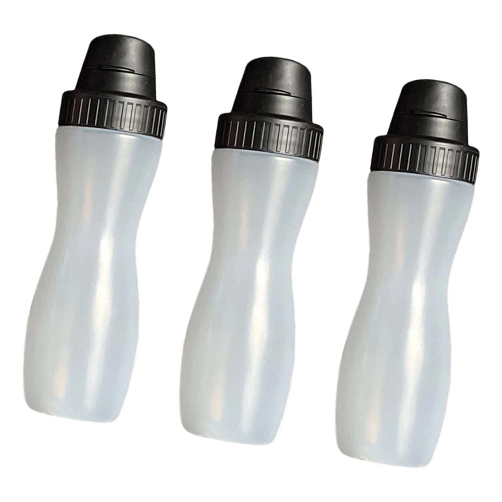 Kangnice 3 Divisions Polystyrene Condiment Bottles 5 Modifiable Hole Tips Impermeable Lid Decontaminate for Cooking Baking Demands BBQ Sauce Squeeze Bottle Set