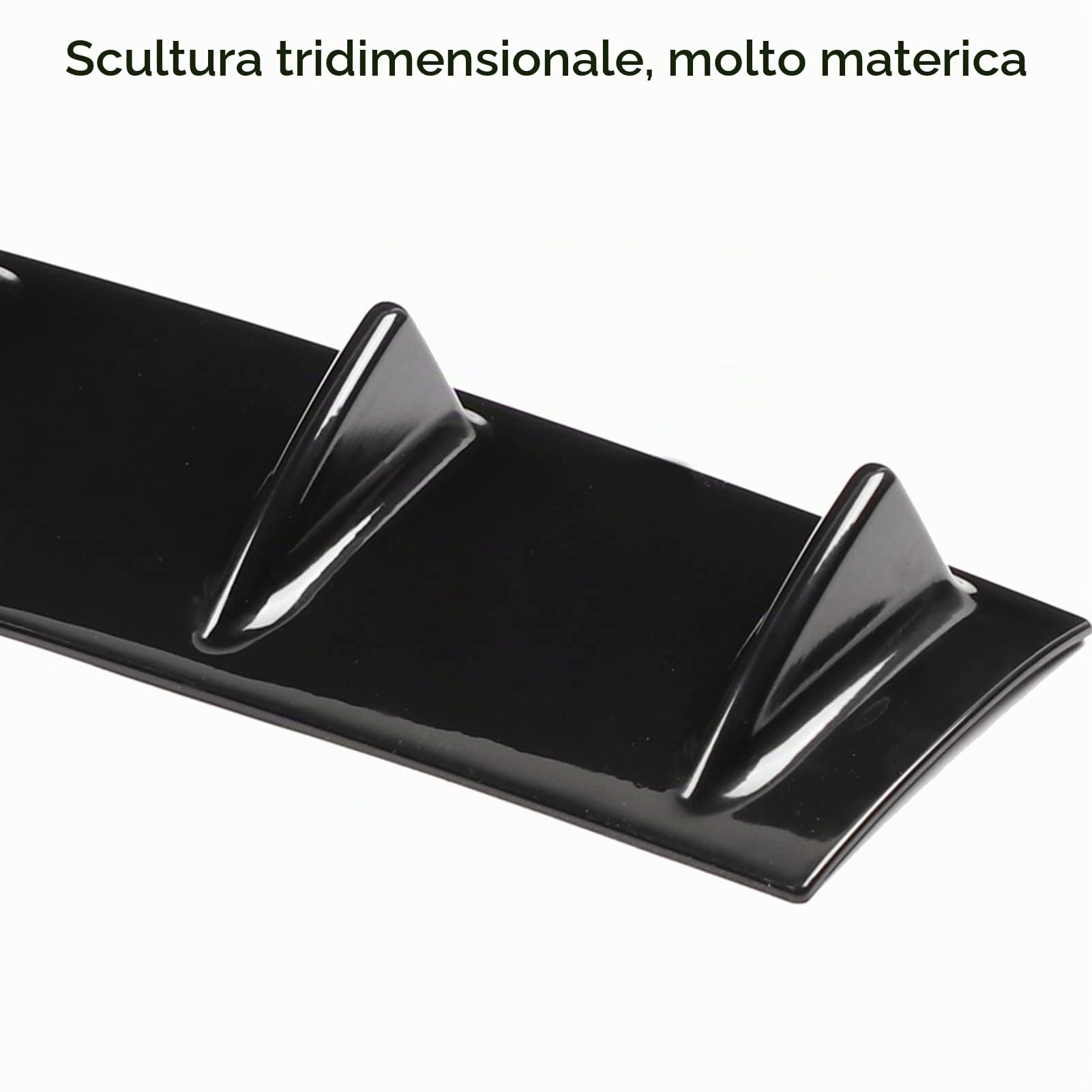 Dioche Paraurti Posteriore Diffusore Labbro Splitter, Universale Auto Paraurti Posteriore Telaio Pinna Di Squalo Spoiler Ala Diffusore Labbro(L)