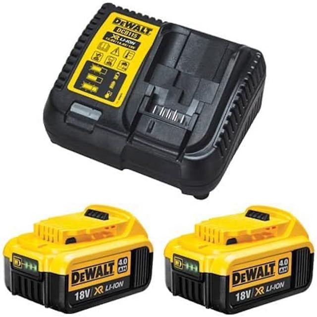 Dewalt DCB182 18V Li-ion 4.0Ah Battery Twin Pack & DCB115 Charger Kit