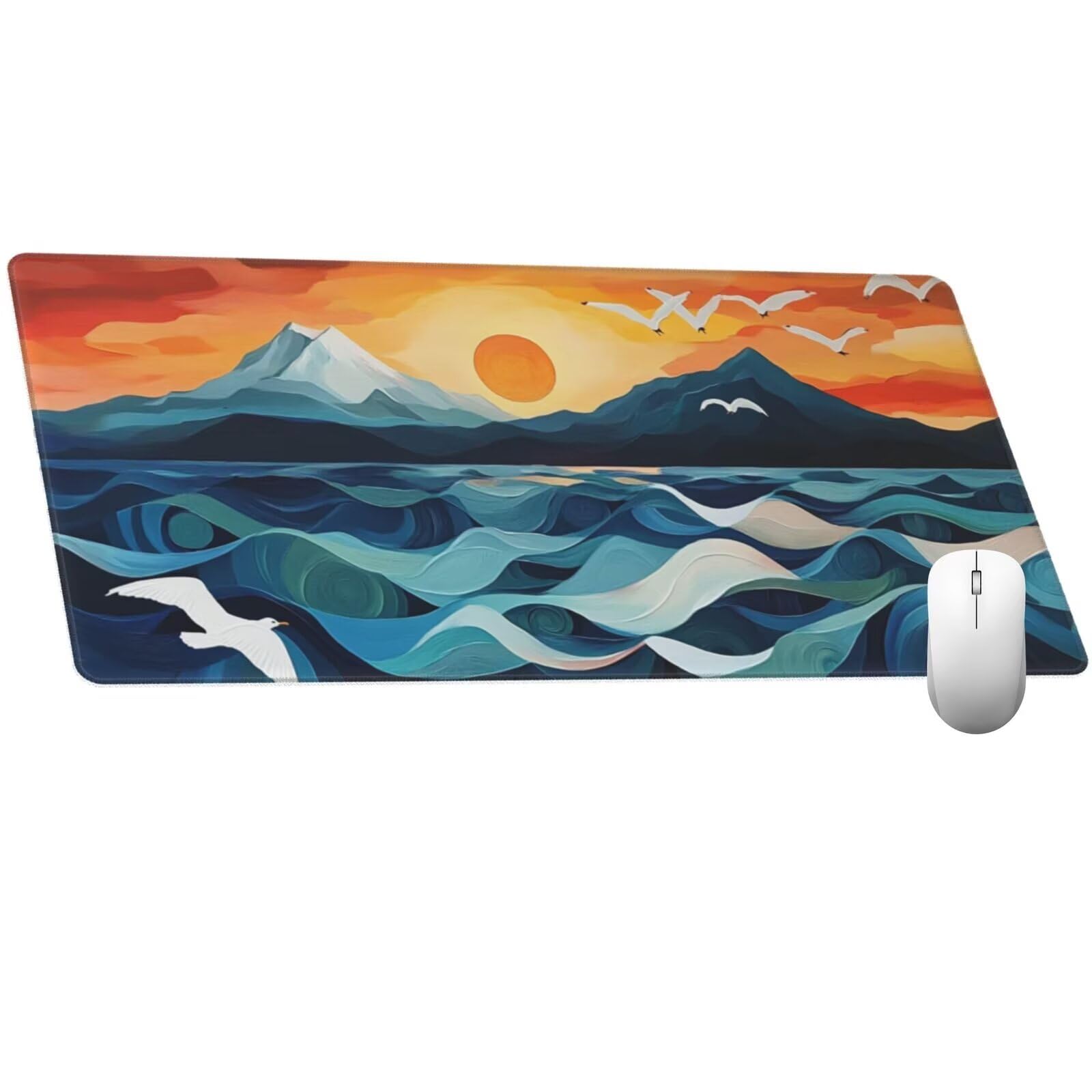 Alfombrilla Ratón Abstracto Alfombrilla Ratón XXL 1600 x 800 mm, Mármol Mouse Pad Gaming con Bordes Cosidos, Impermeable Mousepad XXL Base de Goma Antideslizante Duradera, Mouse Pad para Oficina Q526
