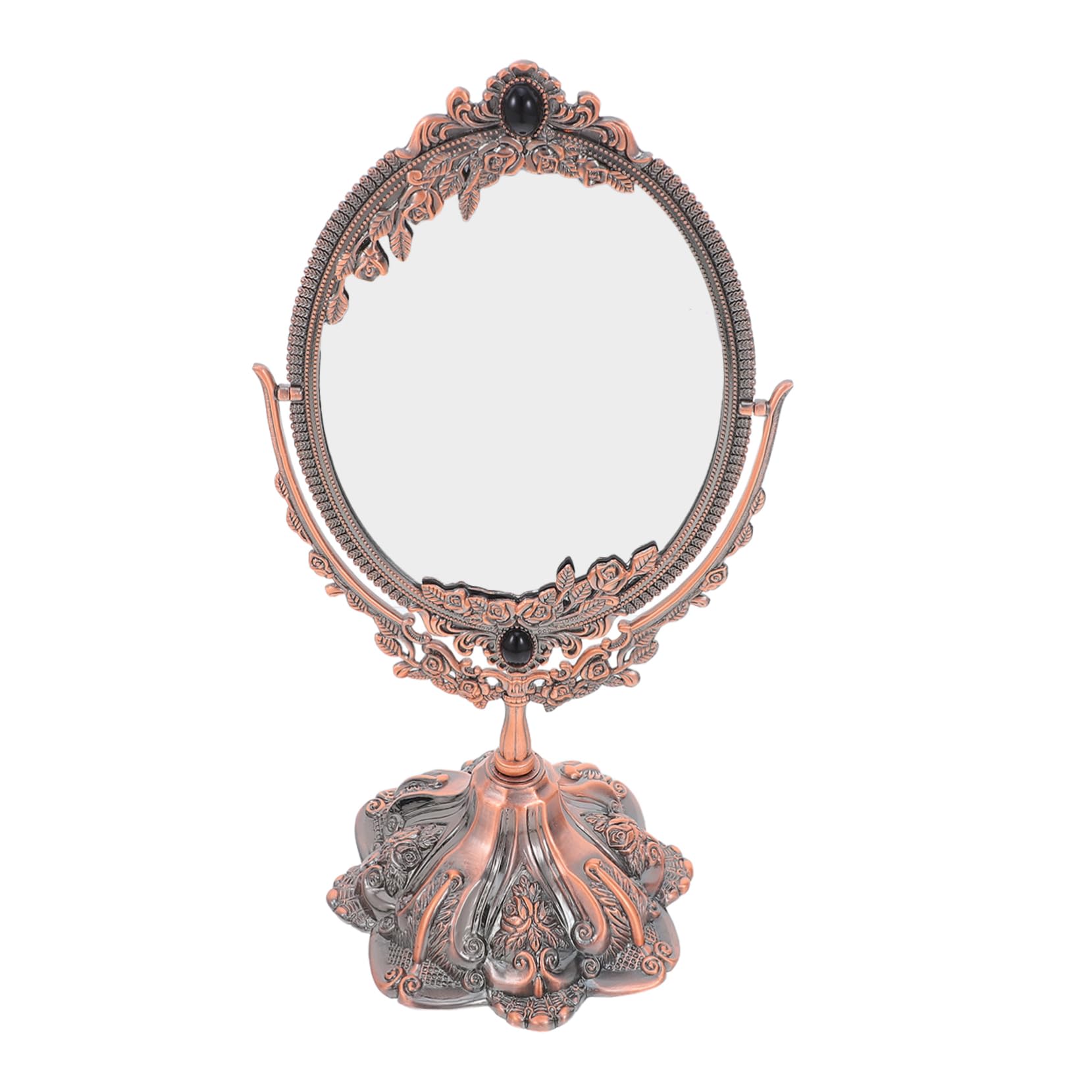 Miroir de table double face pivotant à 360° pour maquillage précis