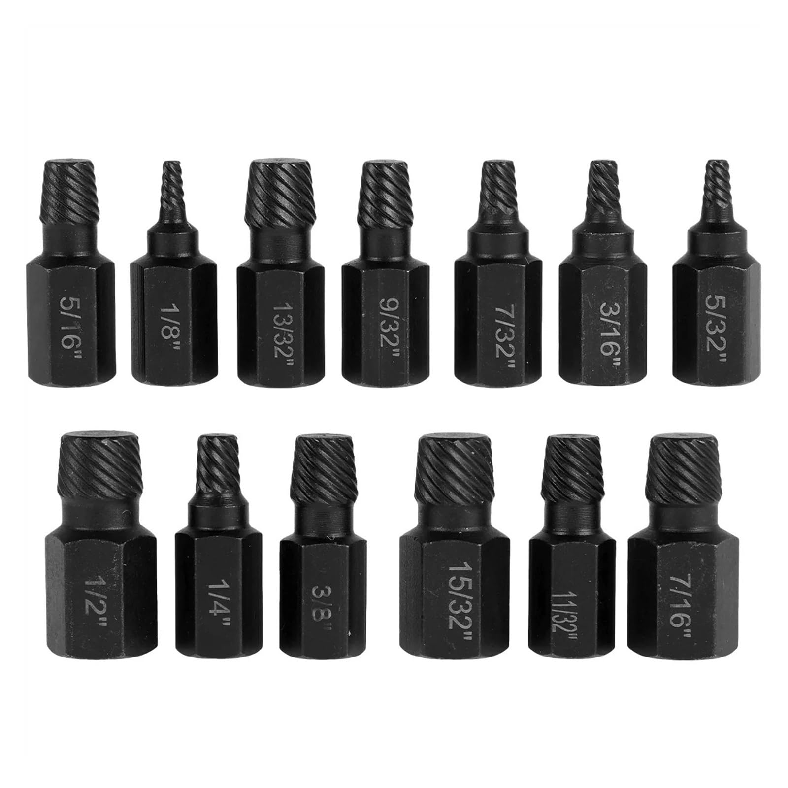 Juego de extractores de tornillos rotos y kit de extracción de pernos pelados de 25 piezas