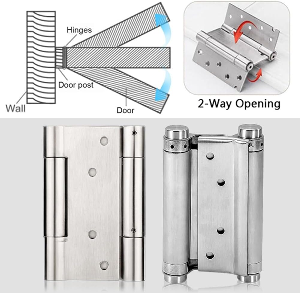 Rustic Wood Swinging Saloon Doors with Hinges - Auto-Close Western Style Louvered Interior Door for Kitchen, Bar, Cellar, Porch, Stairs - Brown W130xH90cm