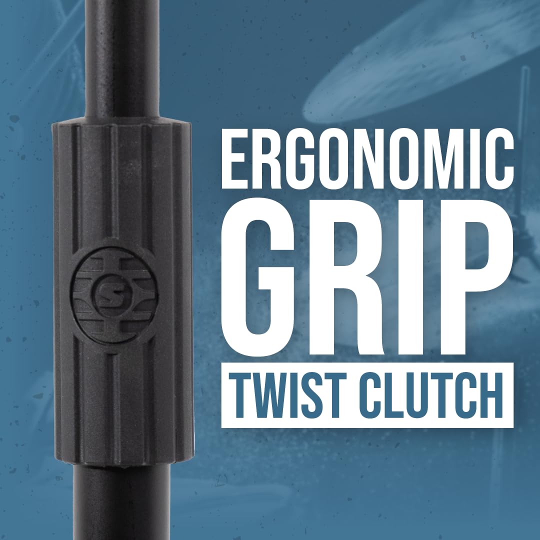 Shure by Gator Stage & Studio Series; Pie de trípode para micrófono Shure de perfil bajo con altura ajustable y brazo telescópico; (SH-TRIPODSTANDLP)