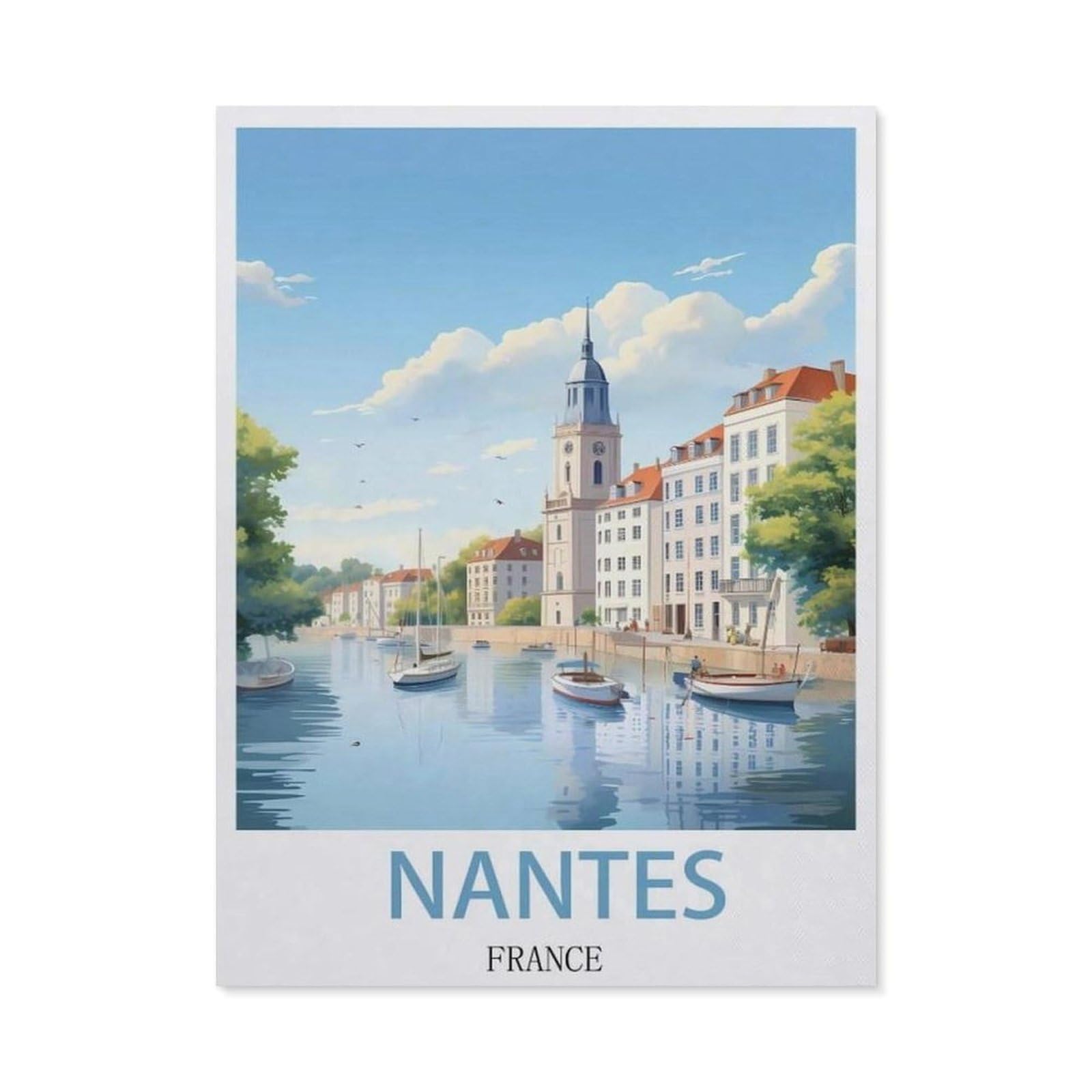 Metal Sign Tin Sign，Nantes France(20x30cm）