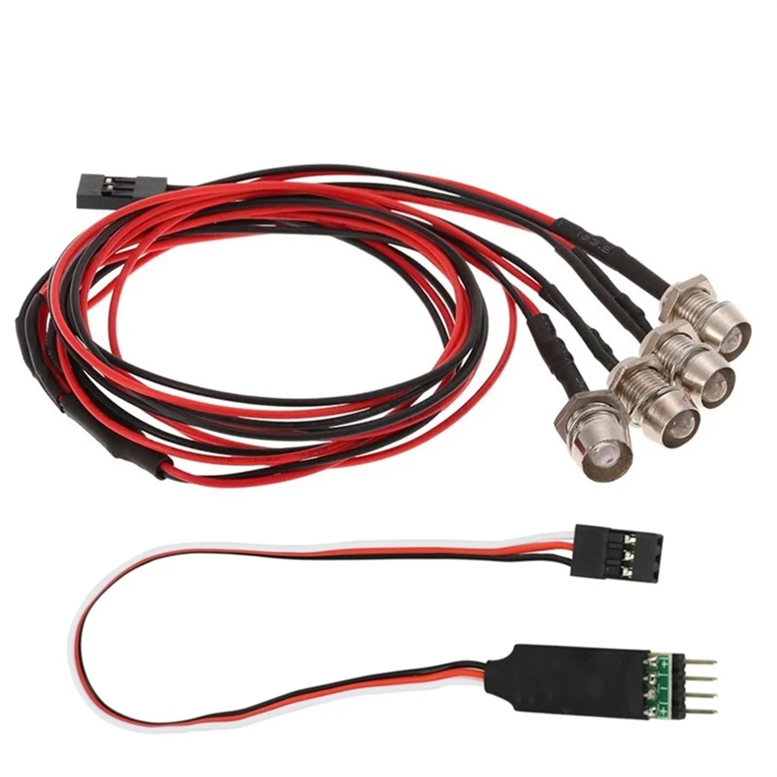Luces Vehículo RC Evita Pérdidas de Visión con Kit LED y Módulo CH3 6
