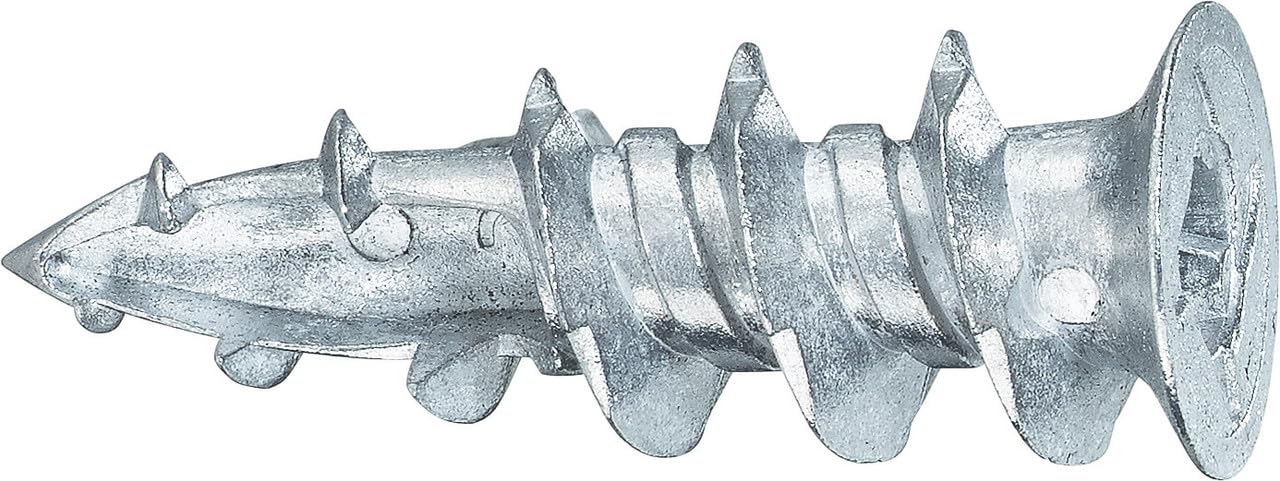 HILTIDrywall Anchor HSP-S METAL PLASTERBOARD FIXINGS 6MM (100pc), Zinc, Die-cast, Reliable And Economical Fastening To Plasterboard (2158778)