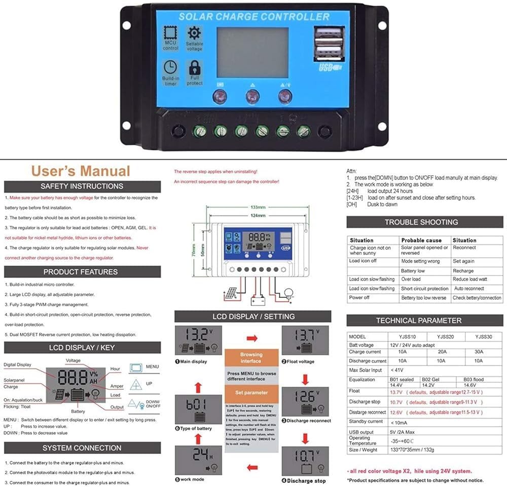 Kit pannello solare da 1000 W, 2 pezzi, 500 W, pannello solare flessibile Off Grid System 18 V, modulo monocristallino fotovoltaico, con doppie porte USB