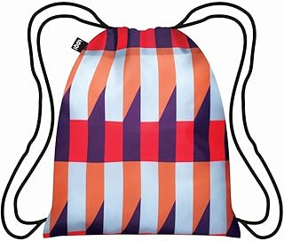 LOQI Geometric Stripes Backpack, Multicolor