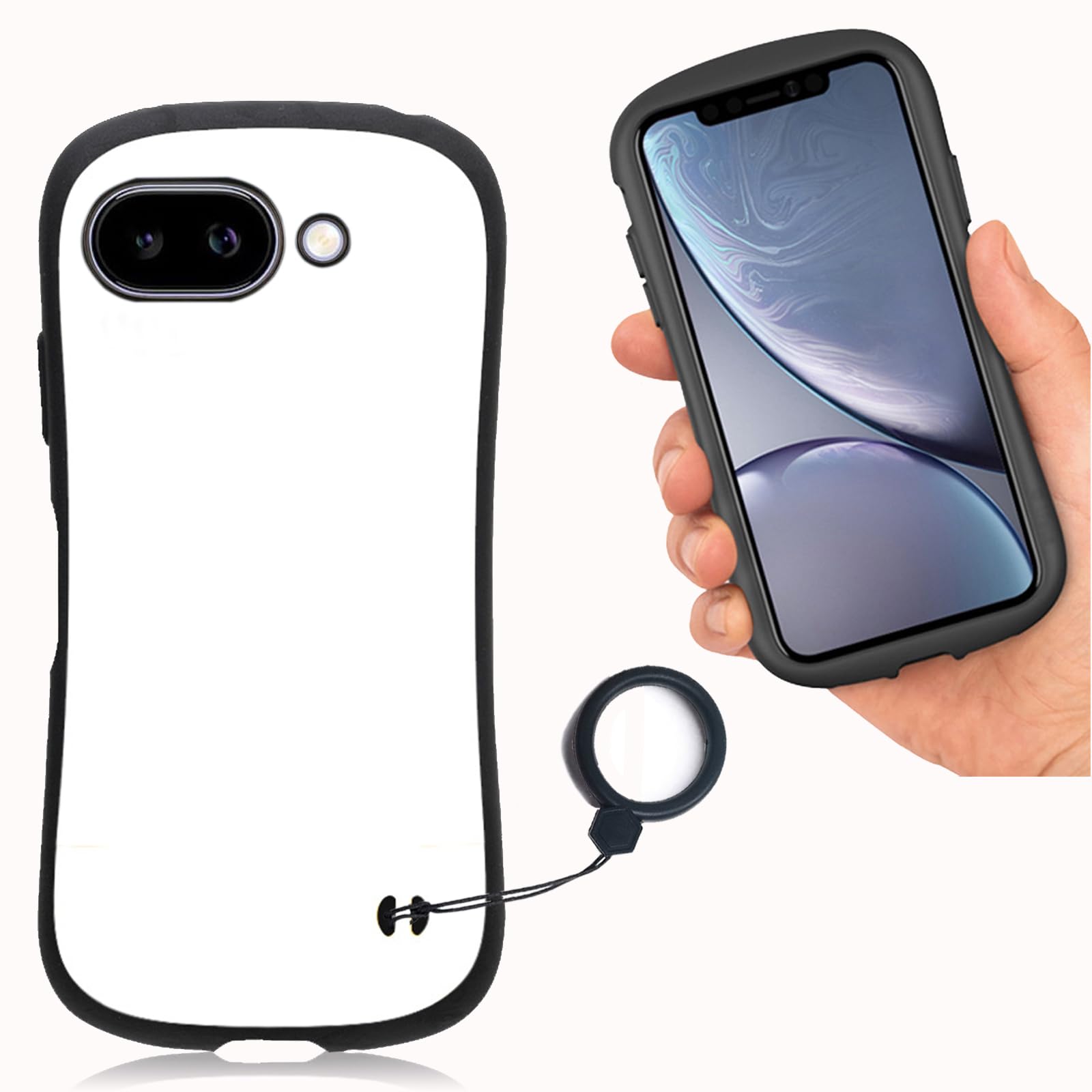 Amazon.co.jp: 【WenziLior】 Google Pixel 9a 用 ケース 指貫ヒモ付き