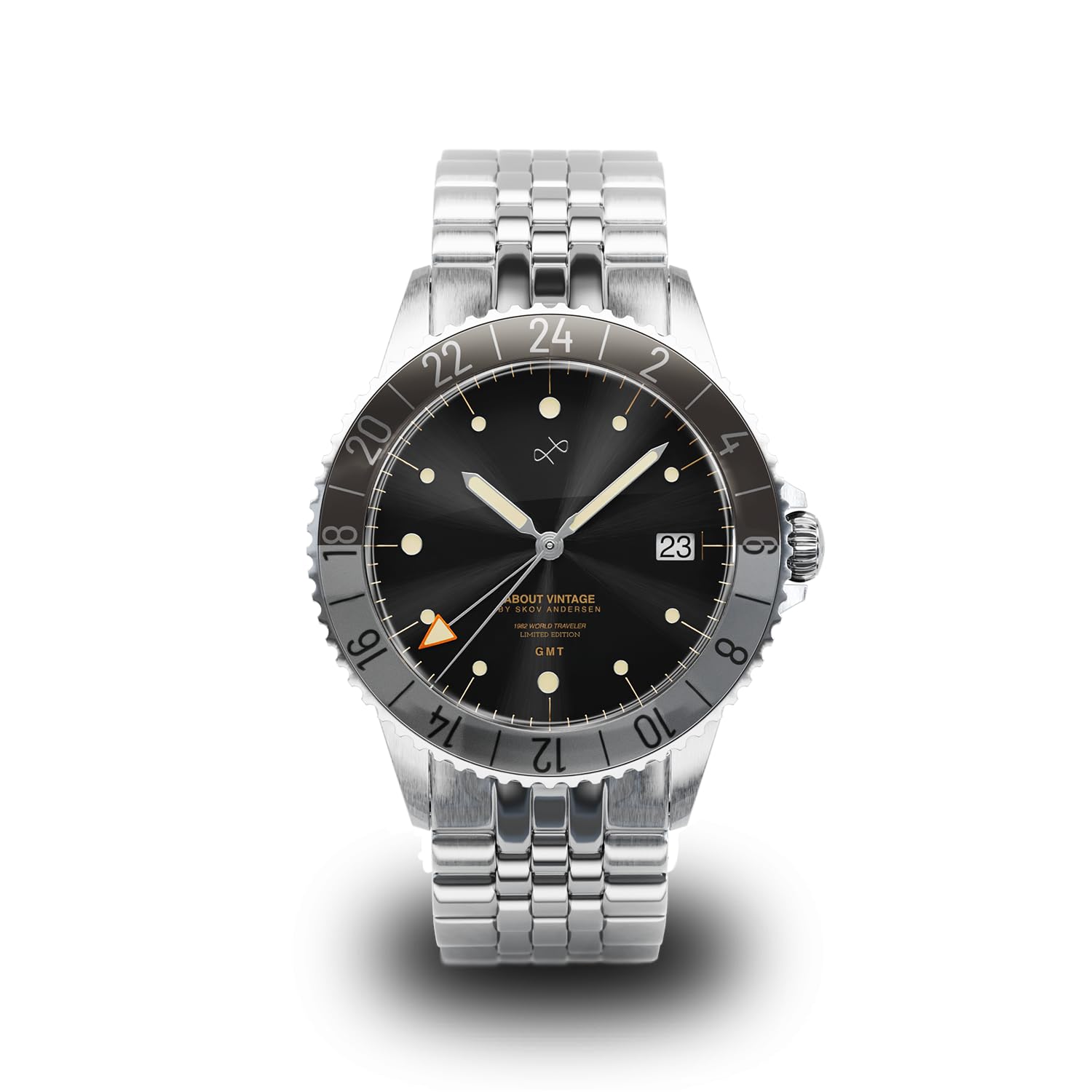 【dadadaaa9】about vintage 1982 GMT Relógio Masculino About Vintage 1982 GMT World Traveler - Aço