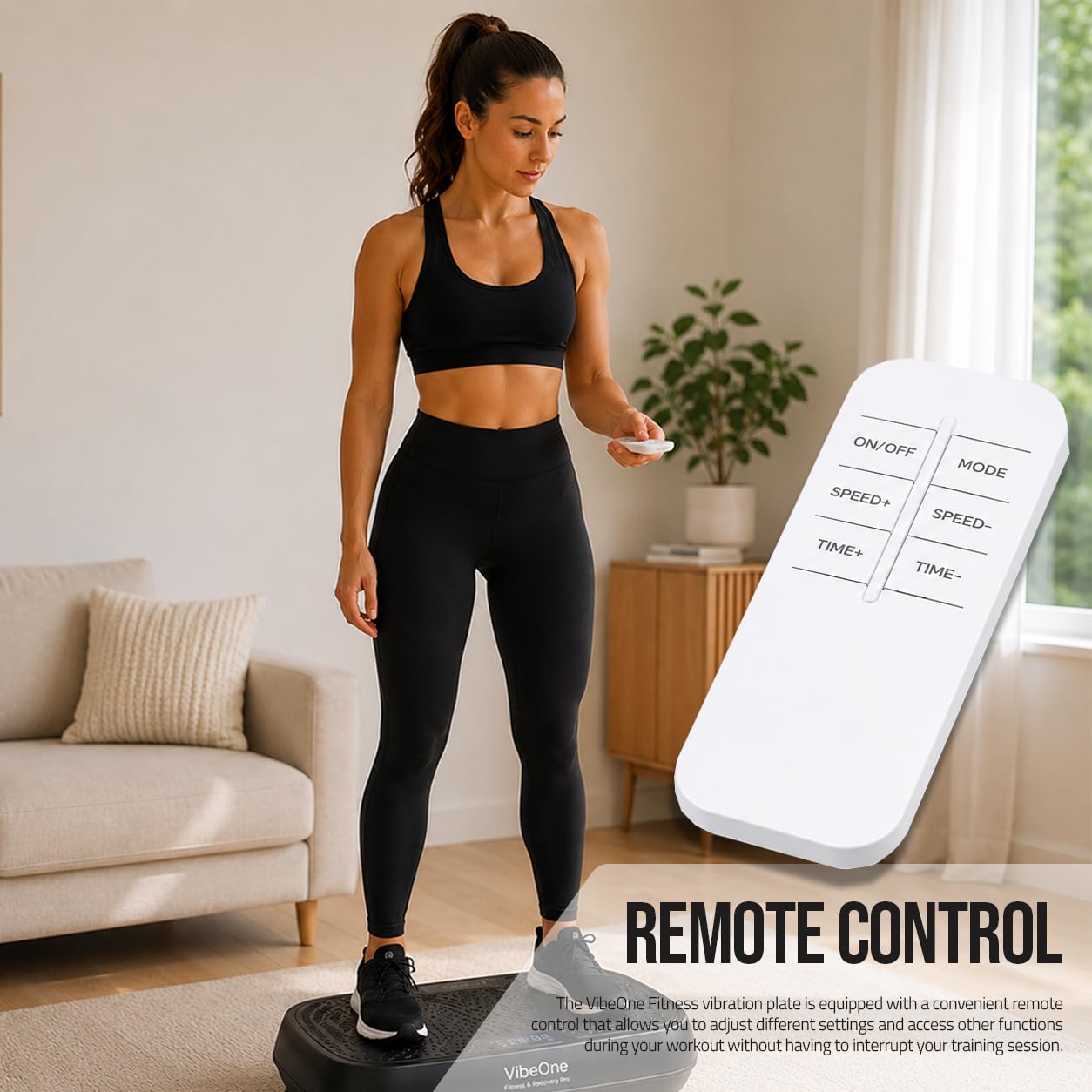 VibeOne Platforma wibracyjna fitness - Pilot - 120 poziomów - Trening całego ciała - Spalanie tłuszczu