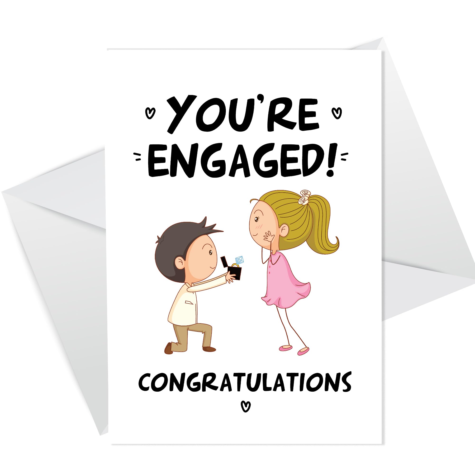 RED OCEAN Your Engaged Engagement Card For Couple Daughter Son Congratulations Card For Engagement