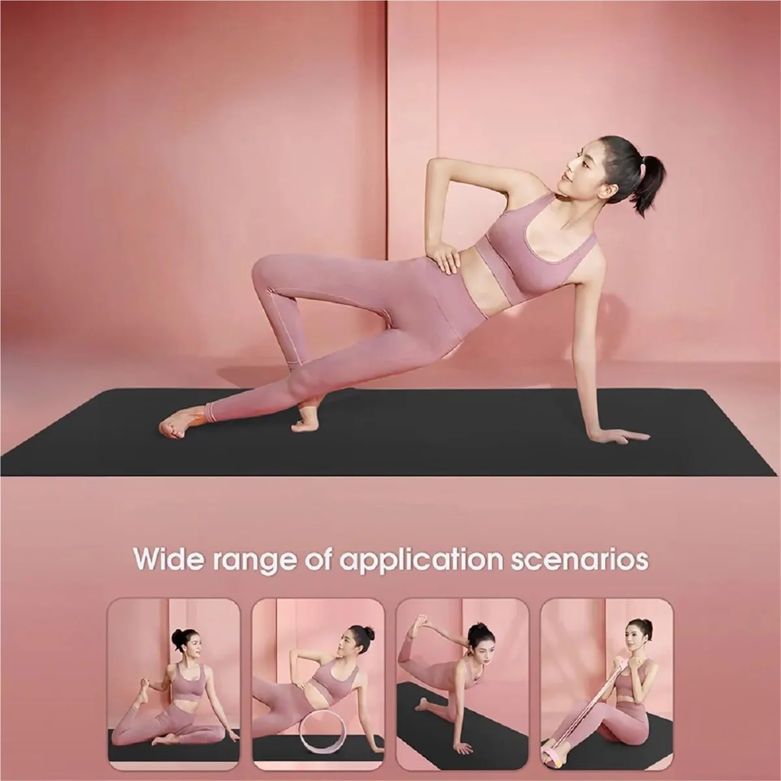 Tappetino Yoga Tappetino da yoga in EVA spesso 4 mm, coperta antiscivolo for tappetino fitness sportivo for esercizi di ginnastica pilate