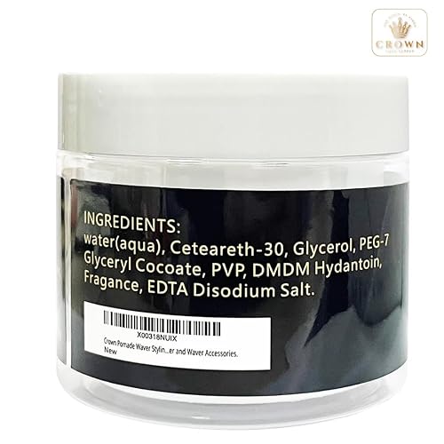Miniatura 5 de Crown Pomade Waver - Gel de peinado a base de agua para 360 ondas, Wolfing, estilo sedoso y suave, agarre fuerte y fácil de lavar, accesorios de