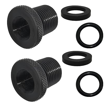 2 Pack Thread Adapters and Washers, 1/2x28-3/4x16, Black