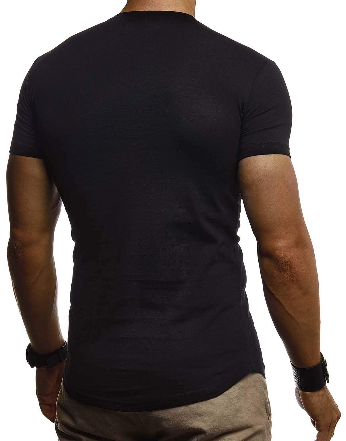 Leif Nelson Maglietta Uomo Estate Girocollo, vestibilità Regolare Maglietta Uomo 100% Cotone, Maglietta Base Uomo Manica Corta