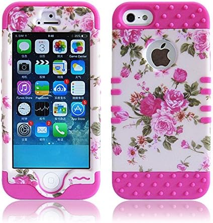 5S Case,iPhone 5S Cover,iPhone 5 Case,iPhone 5 Back Case,iPhone 5 Hybrid Case,Carryberry Kaseberry 3 in1 Design Case Skin Cover for iPhone 5 5S 5G