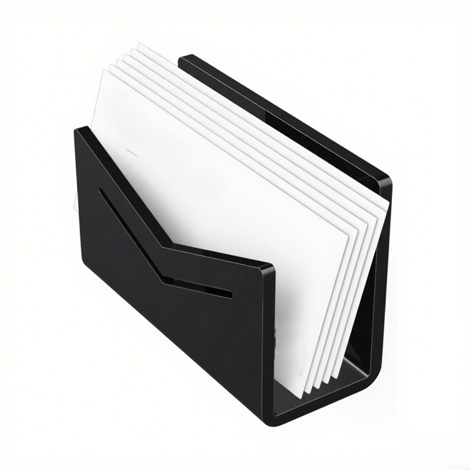 Entgoinggo Acrylic Mail Organizer, Black