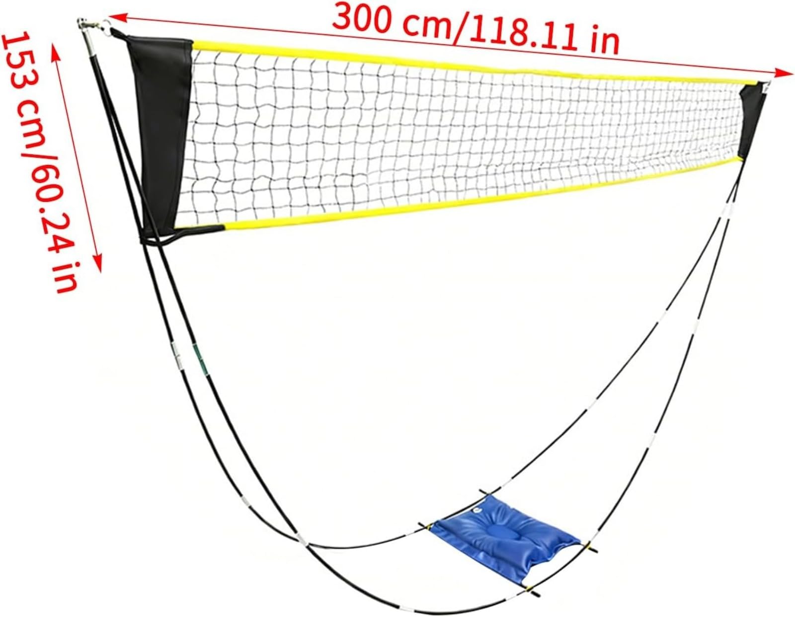 Badminton Net, Foldable Sports Training Equipment, Portable Tennis Net | for Backyard, Field, Practice, Holiday, Beach, Park, Palestra, Scuola