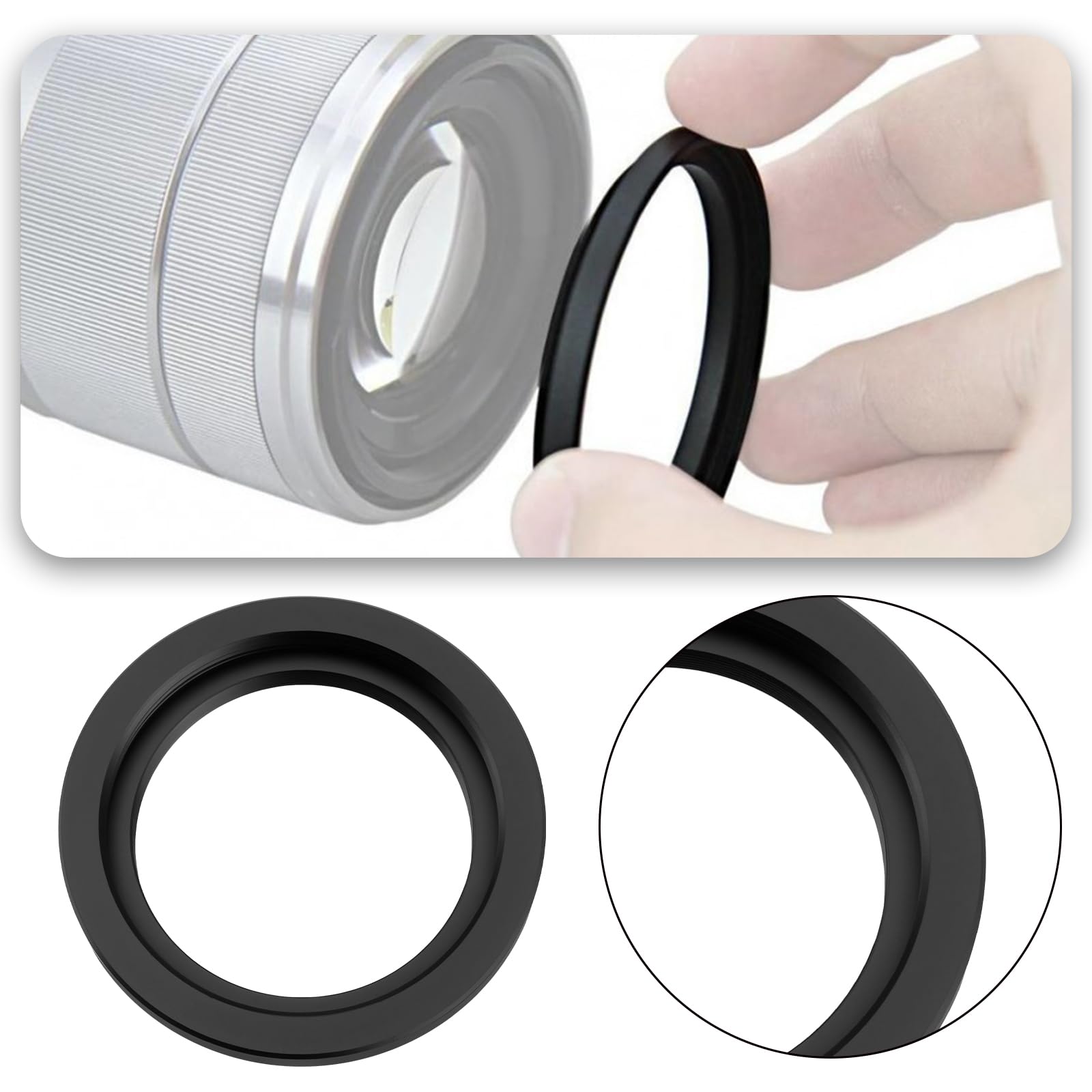 1 anello di accoppiamento per fotocamera, adattatore M42-M39, anello adattatore per filettatura M42 femmina a M39 maschio, anello adattatore per fotocamera per modifica dell'obiettivo della