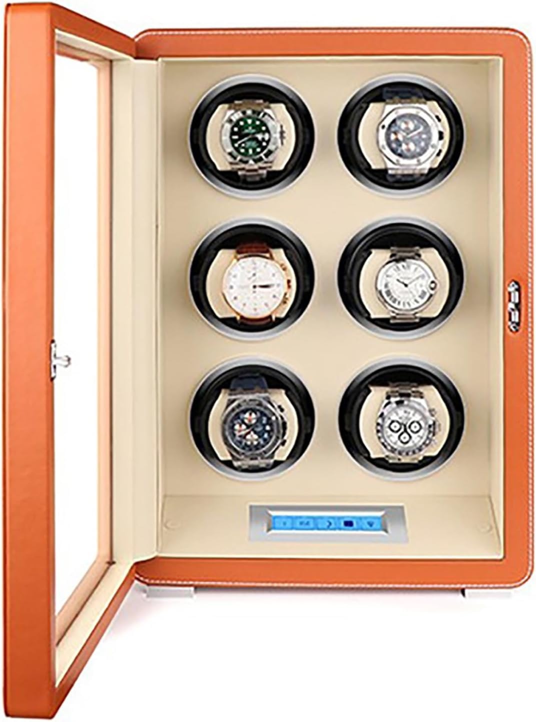 CGCSYZ Automatic Watch Winder Box, Self-Winding Mechanical Dustproof Case with Quiet Motor, Dual Power Supply