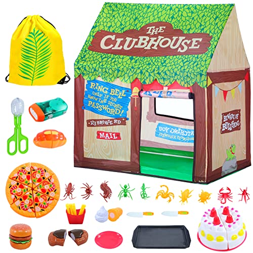 Image of SweHouse Kids Play Tents for Boys Tent for Toddlers Indoor and Outdoor Boys and Girls Toys Children Indoor Playhouse Gifts for Christmas Birthday (Kids Tent with Toys)