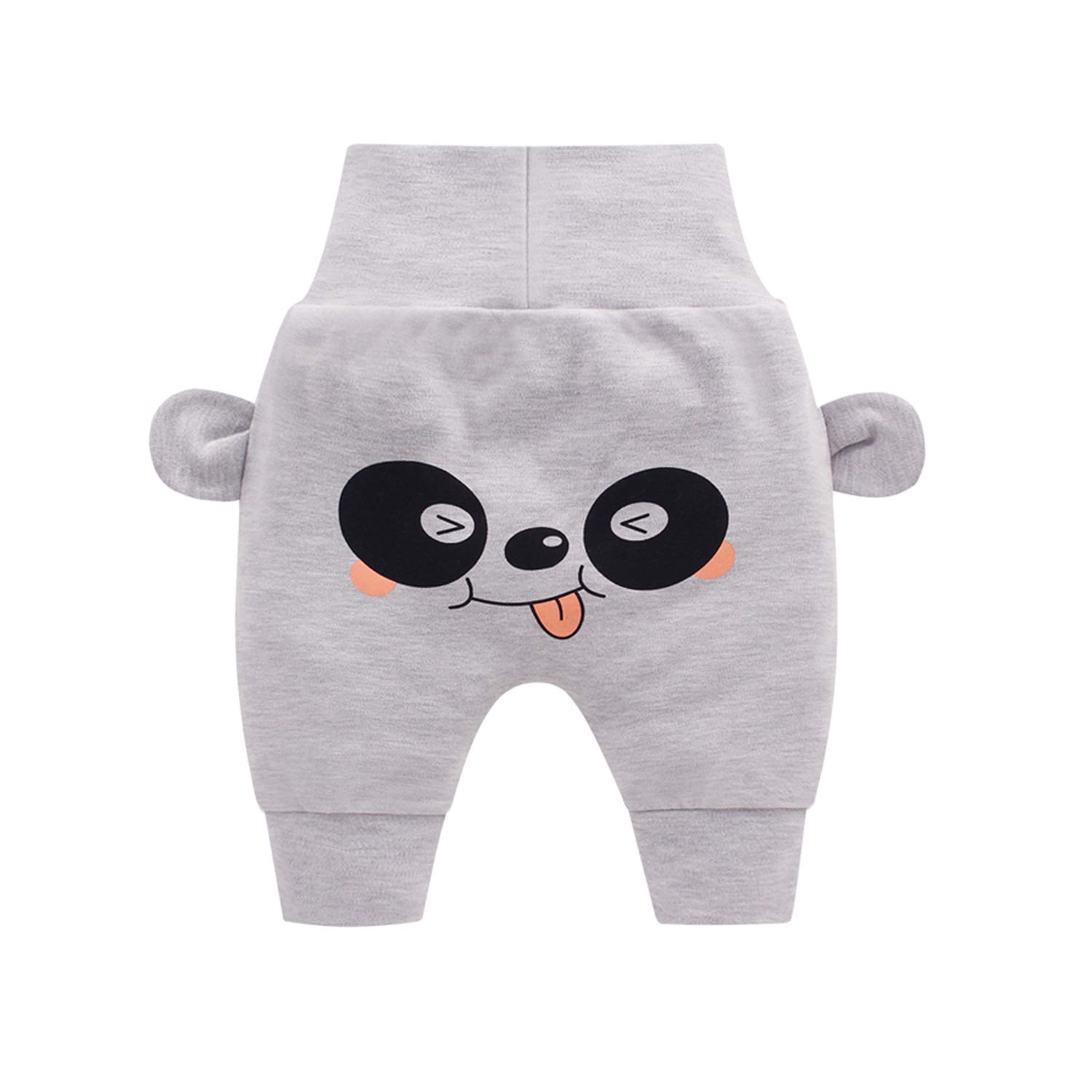 YFYBaby Newborn Baby Girls Boys Pants Spring and Autumn 1-2 Years Unisex Baby High Waist Harem Pants Gray