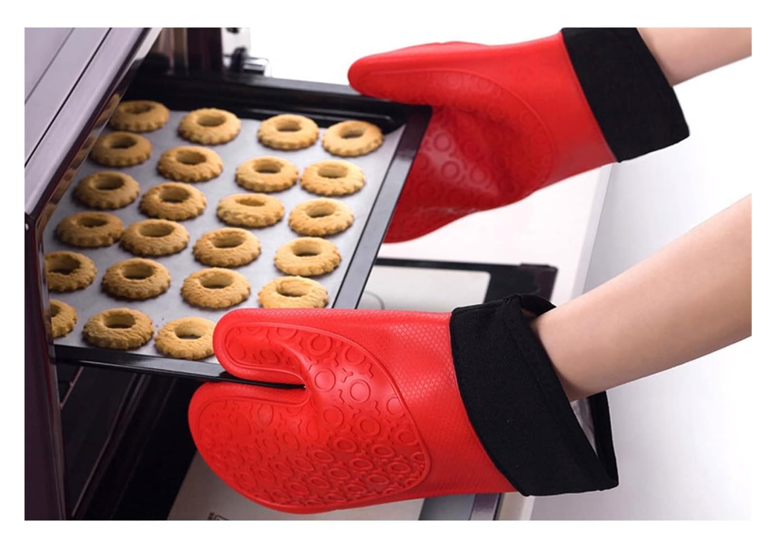 Rękawice kuchenne Gadżety kuchenne Strona główna Żaroodporne silikonowe rękawice kuchenne Rękawice kuchenne do gotowania Grill Izolacja mikrofalowa do pieczenia Kuchnia (Color : Blue)