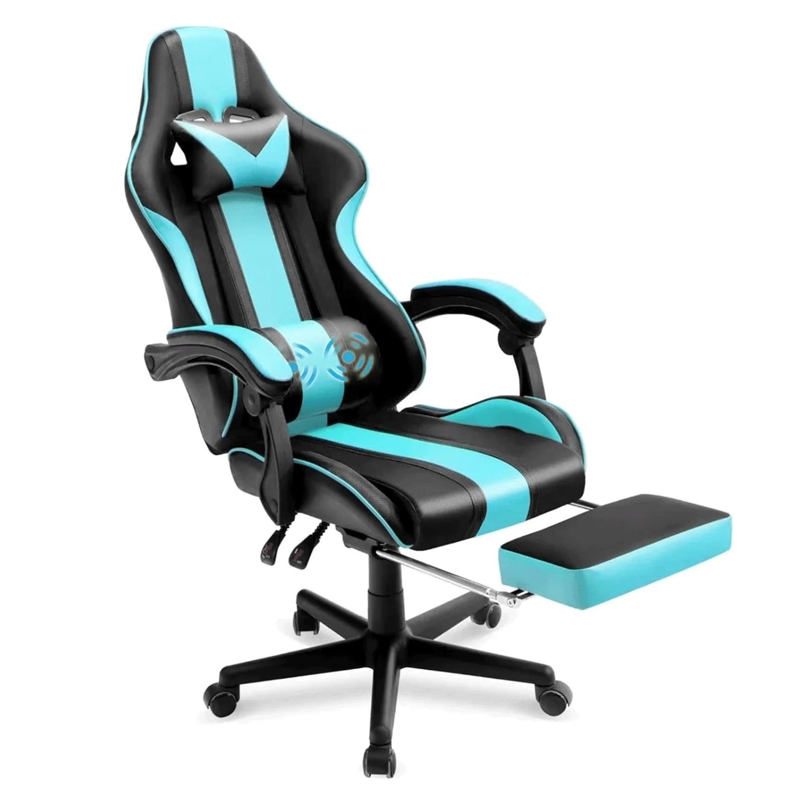 FMURY Gaming Chairs Ergonomic Racing PC Game Computer Chair with Headrest Lumbar Support Adjustable Recliner