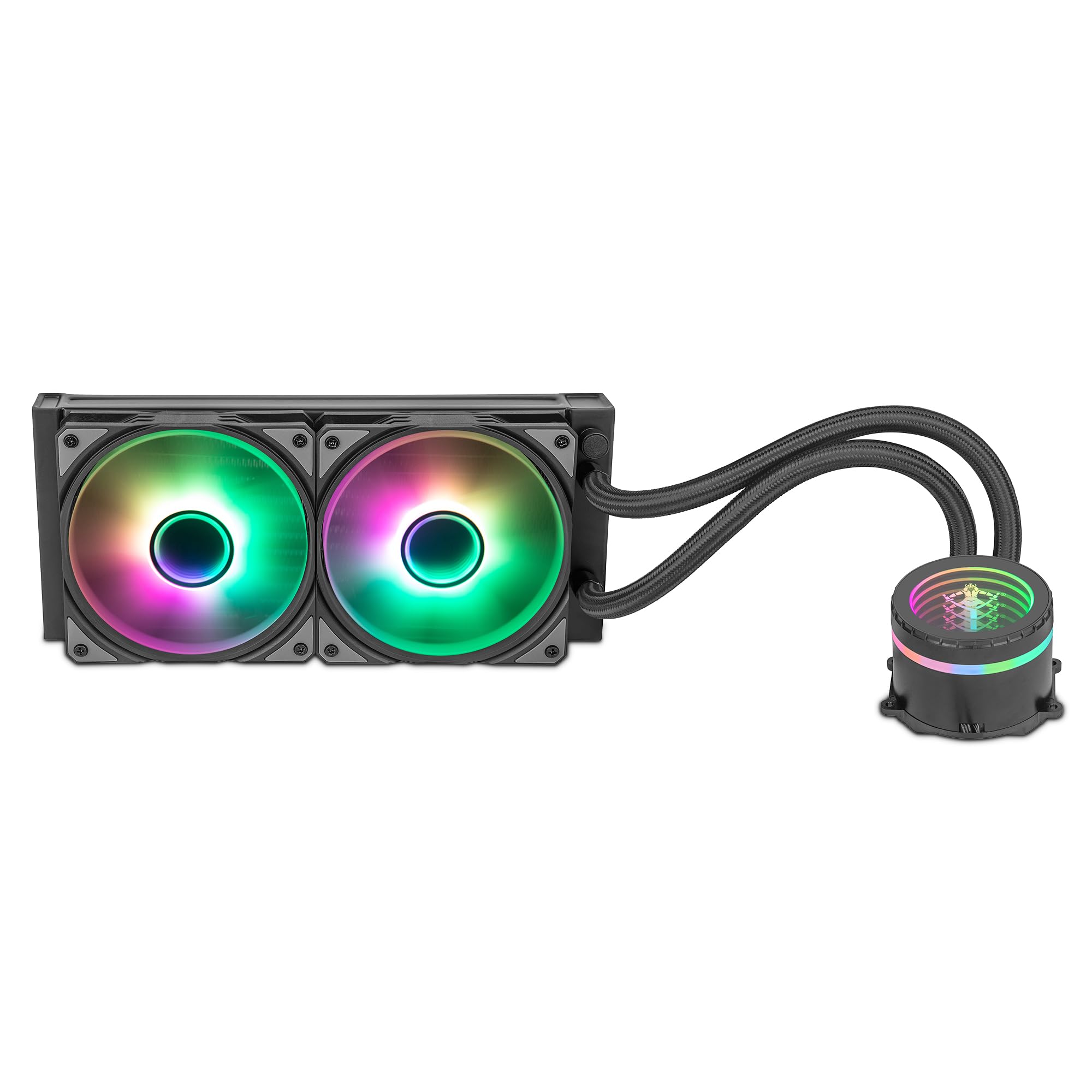 Yeyian Sistema di Raffreddamento Liquido AIO per CPU Intel AMD Serie PC Gaming per Computer Desktop Silenzioso PWM | 2 Ventole ARGB 240 mm | 2000 RPM | (Nuovo 2024)