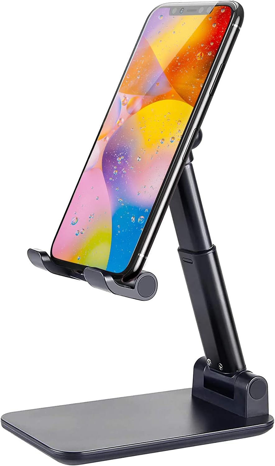 Cell Phone Stand, 2022 Upgraded Desktop Phone Holder, Foldable, Adjustable Phone Dock for Desk, Case Friendly Compatible with All Mobile Phone, iPhone, iPad, Kindle, Tablet