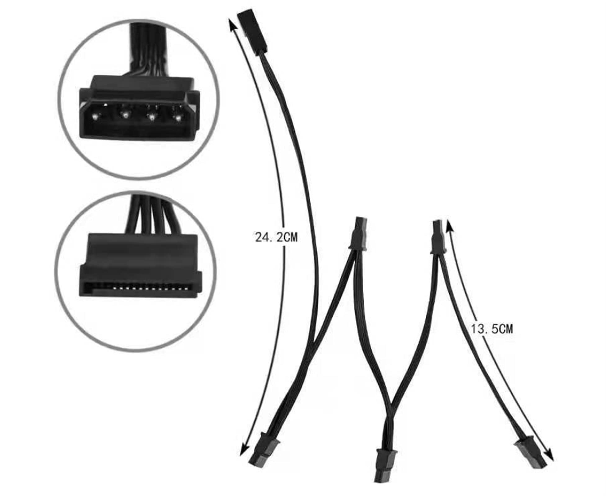 4pin. IDE 1. a 5. SATA 15. Cavo del Cavo dello splitter di Alimentazione del Disco Rigido del Pin PC DIY Sever 4 Pin a Potenza a 15 Pin 60cm