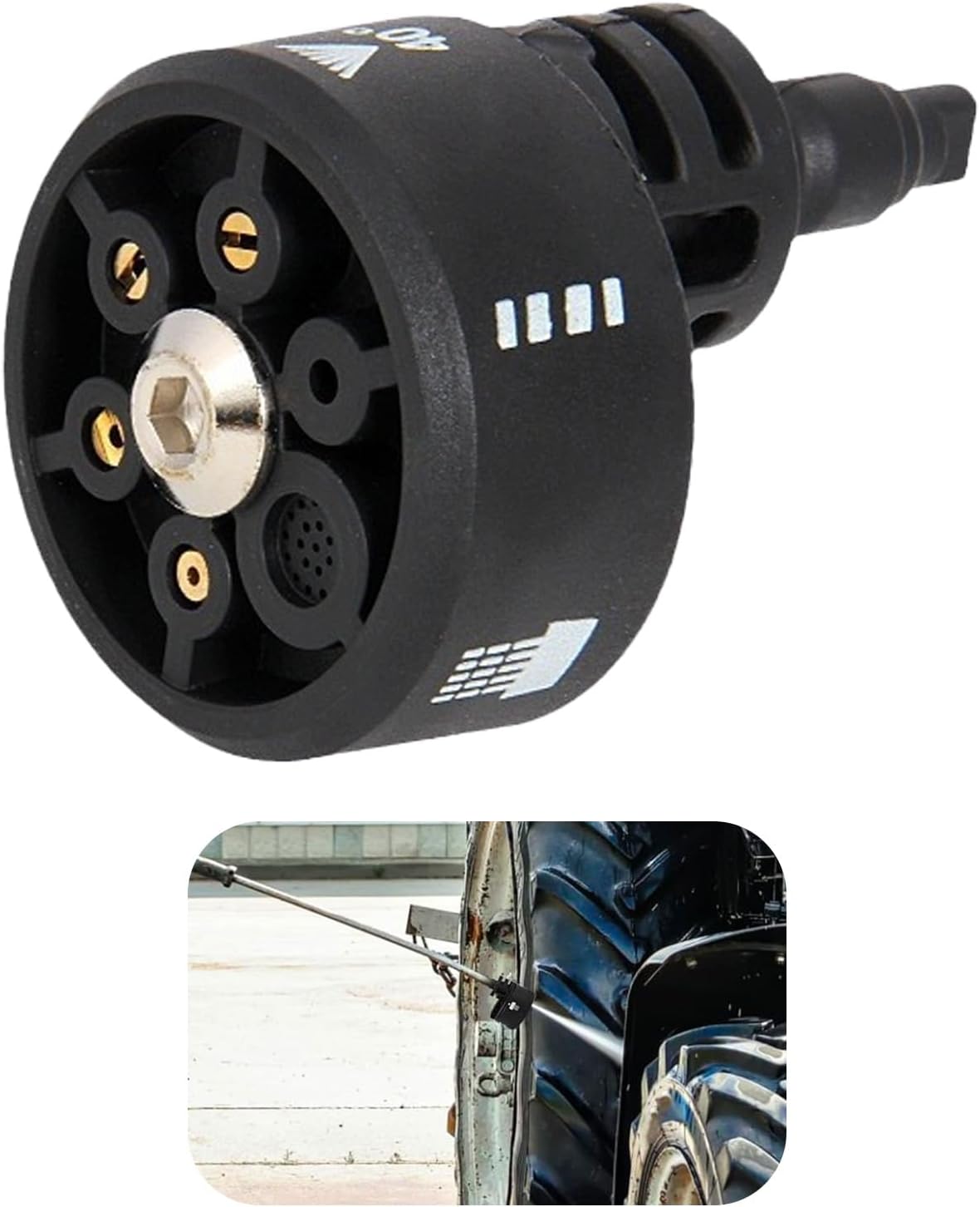 Upgraded 5-in-1 Multi-Functional Nozzle, Power Washer Nozzles for Worx, Pressure Washer Accessories for WG629/WU630, 5 Spray Tips for Patio Driveway Flat Surface Cleaning