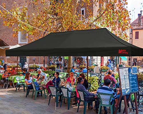 Image of MASTERCANOPY Replacement Canopy Cover for 10x20 Pop Up Canopy (10x20, Black)