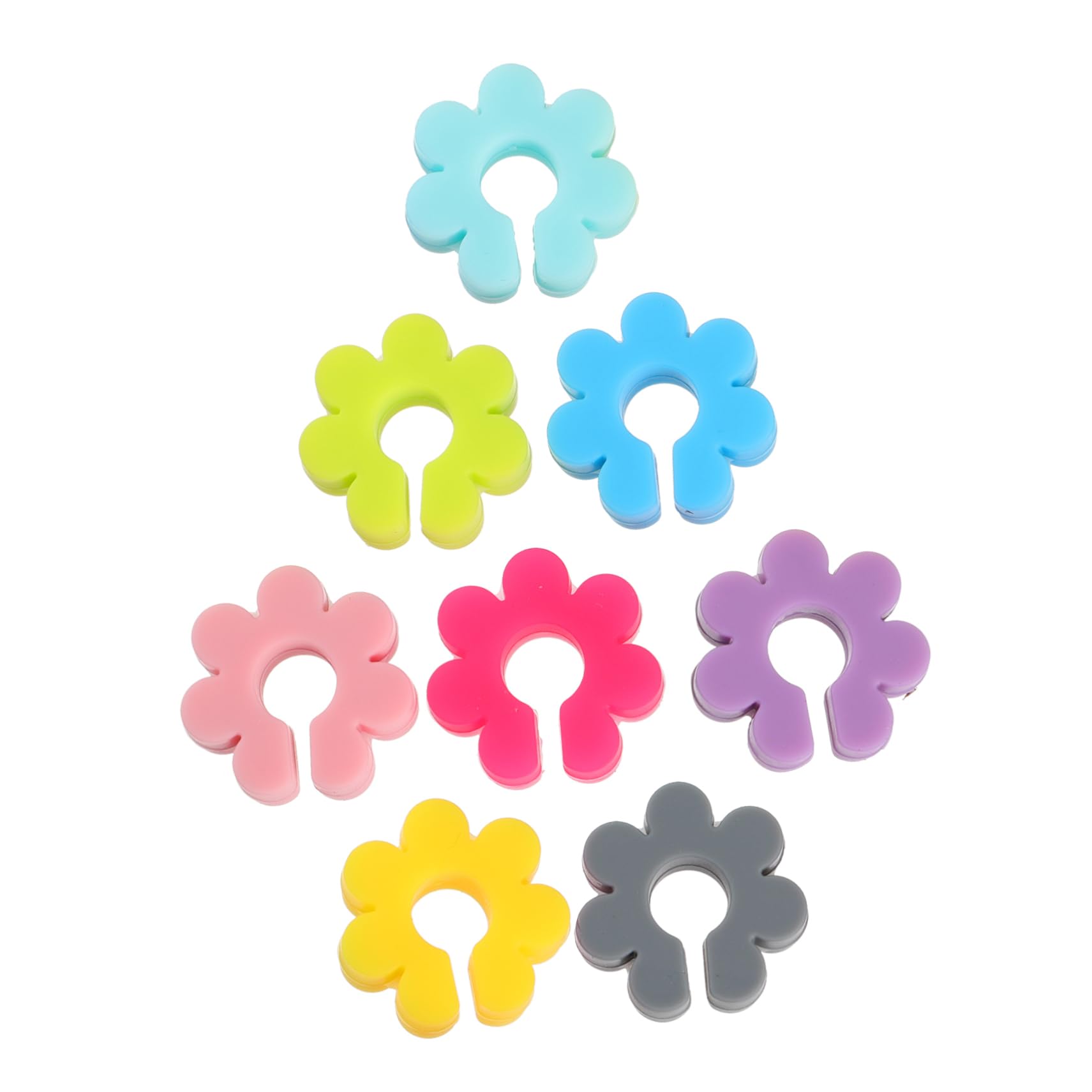 MUCKLILY 8pcs Glassware Charms Drink Marker Wine Cup Marker Party Wine Cup Identifier Wedding Wine Tags Wine Charm Marker Wine Flower Wine Glasses Charms Charm Markers Your Color