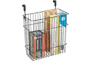 mDesign Plastic Wrap Door Organizer in Matte Black