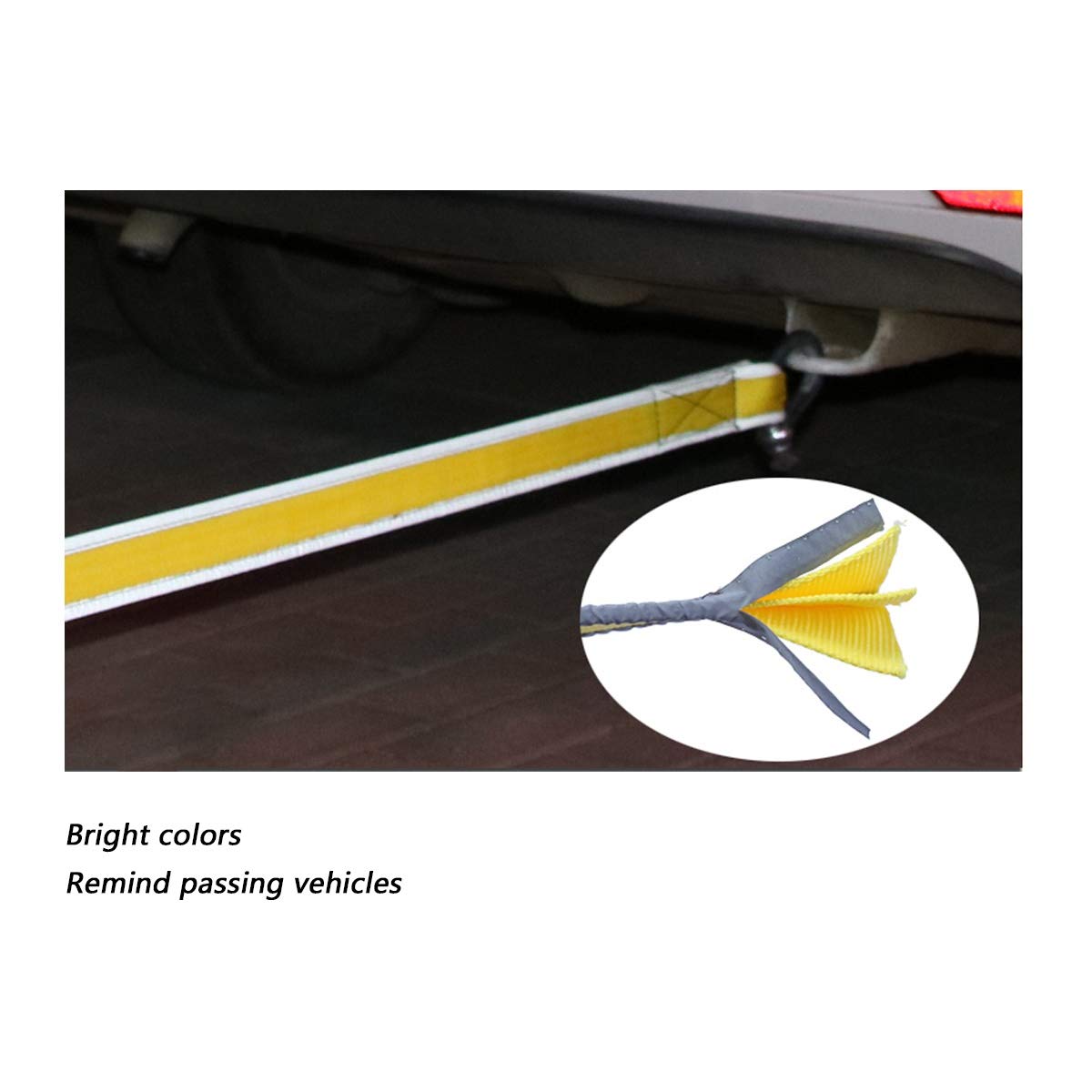 Coche Cuerda de Remolque, con 2 Ganchos de Seguridad y Guantes, Cuerda de Remolque de Alta Resistencia, Cuerda de Nylon de Alta Densidad, Engrosada 3 Capas (Size : 5m/10t)