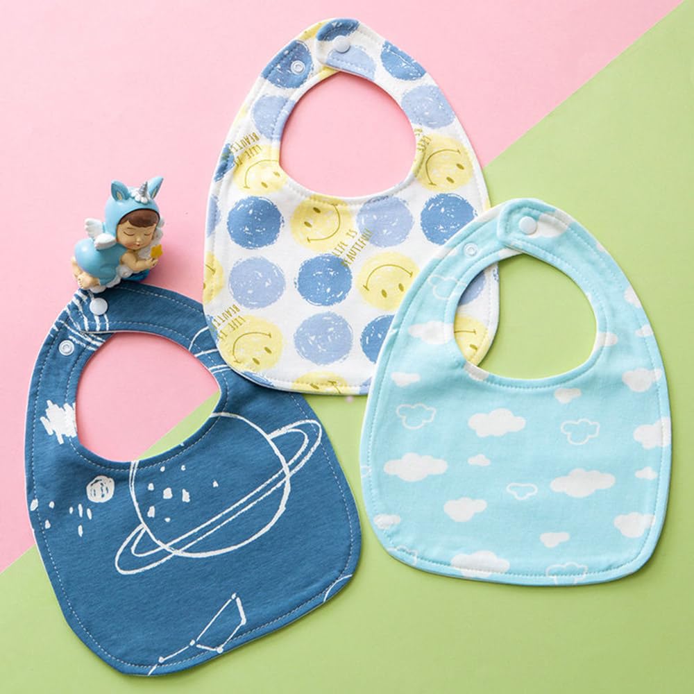 SLOSH Baberos Bebé Impermeables Bebe Recien Nacido Algodón Niña Niño Suave Absorbente Baberos Drool - 3