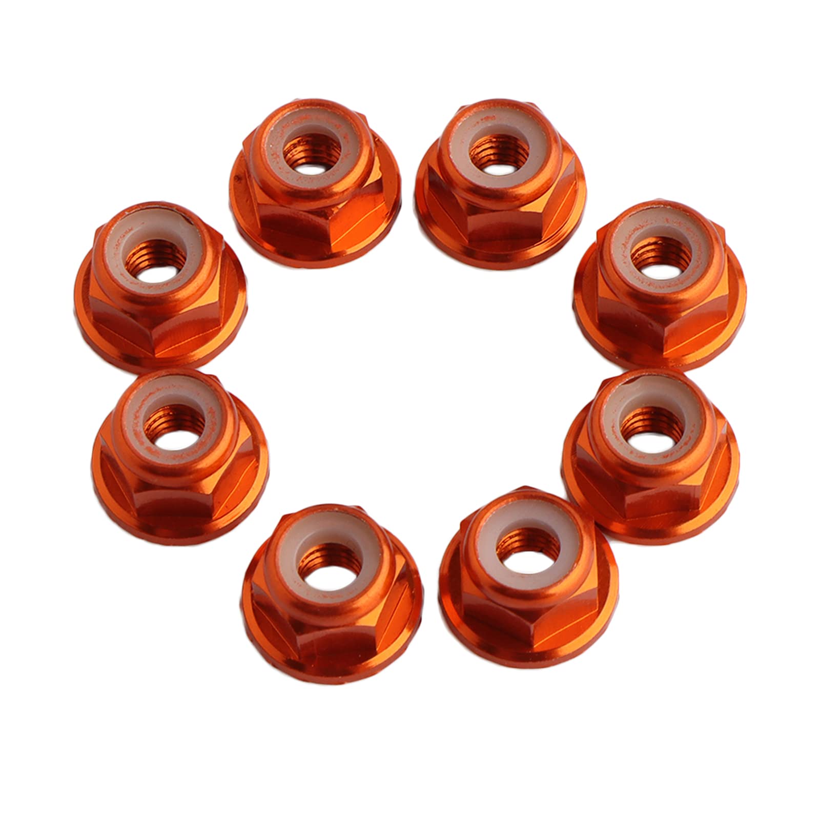 30pcs M4 Flange Lock Nuts – Black Aluminum Alloy With Nylon Insert