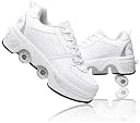 Kick Roller Skates - Double-Row Retractable Deformation Shoes That Turn into Rollerskates for Outdoor Skating - Men, Women, Girls, Boys (5) gallery image