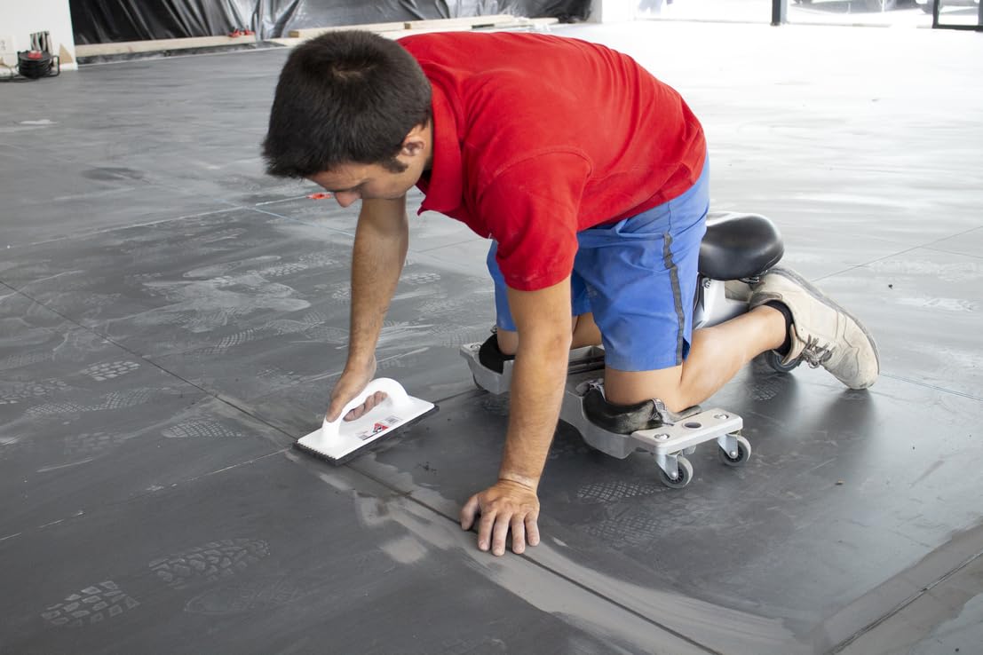 Werkmax Rubi SR1 - Asiento ergonómico con ruedas para trabajos de suelo