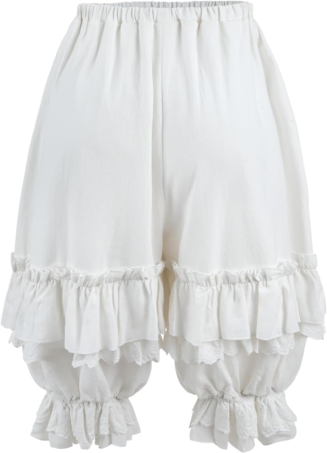 CR ROLECOS Pantaloons Women Lolita Bloomer Victorian Ruffle Lace Pumpkin Pants - Image 3