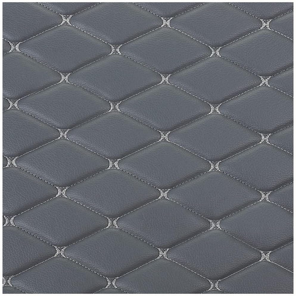 Faux Leather Fabric Quilted Diamond Stitch Padded Cushion Linen Wadding Interior Vehicle Upholstery(Dark Grey,1.6X9m)