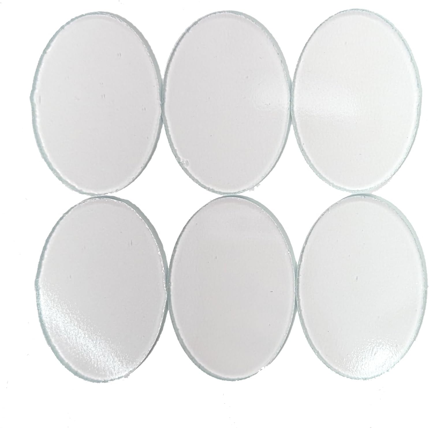 Glass Ovals Clear Fusible Blanks - 2.5-inches Tall - COE 96 Oceanside (6)