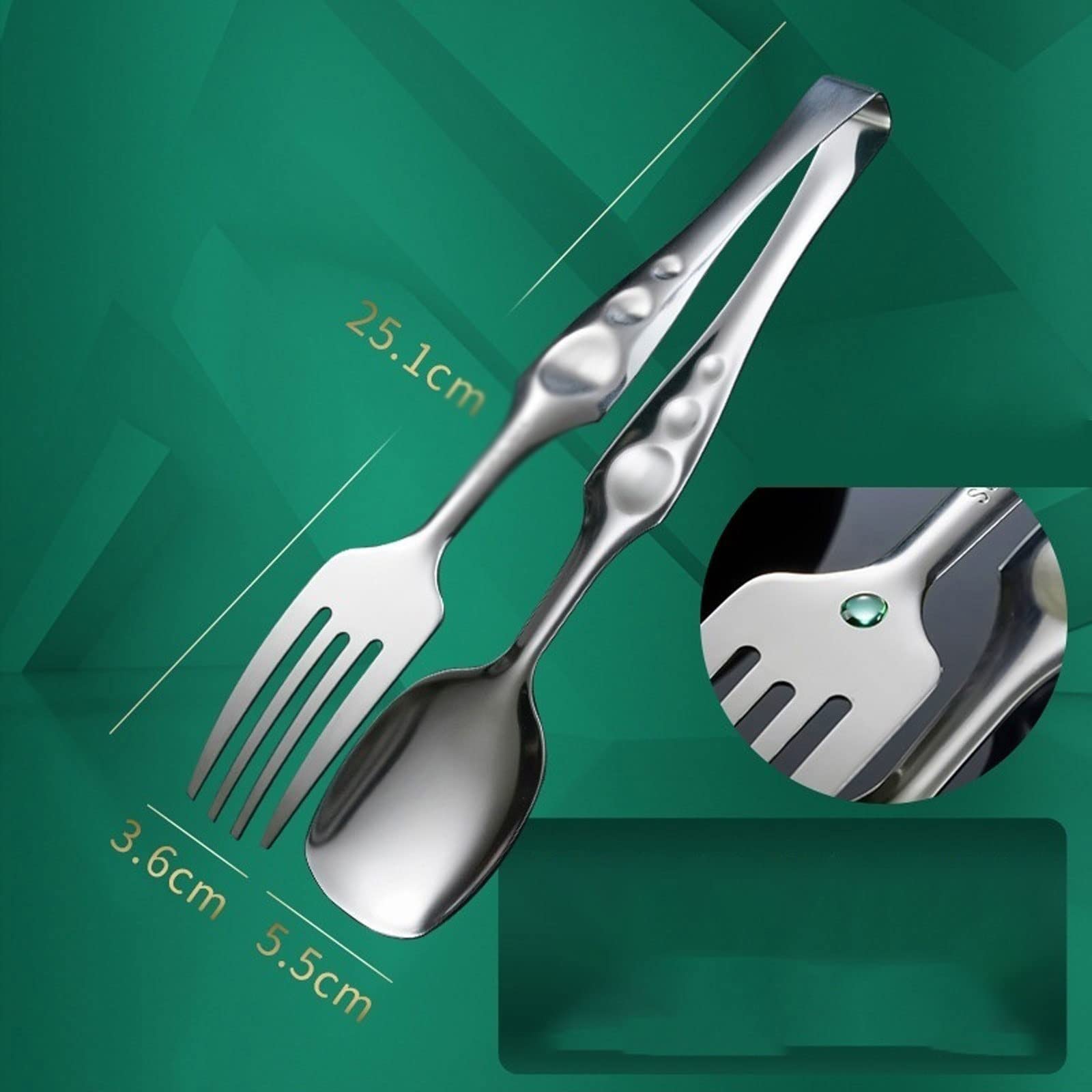 Pinces de Cuisine en Acier Inoxydable Pince intégrale publique cuillère de ménage Baguettes cuillère cuillère de Cuisine Pince de Barbecue